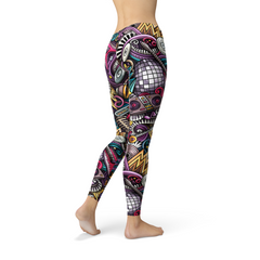 Womens Grunge Rock n Roll Leggings - Horizon Bliss