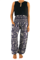 Purple Elephant Pants Harem Pants Boho Pants - Horizon Bliss