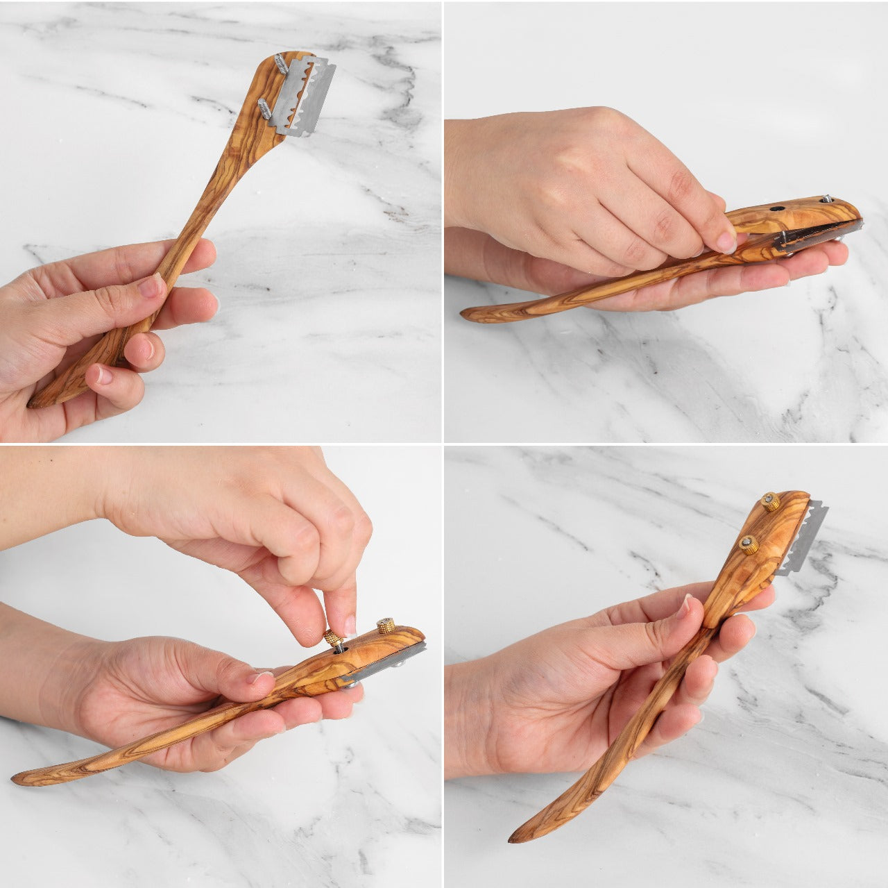 Handmade Olive Wood Bread Lame | Rustic Dough Scoring Tool