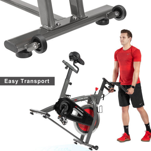 Indoor Cycling Bike 4-Way Adjustable Handlebar & Seat LCD Monitor - Horizon Bliss