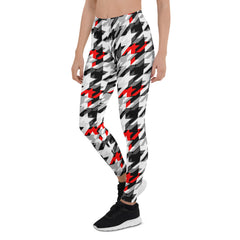 Womens Sports Houndstooth Leggings