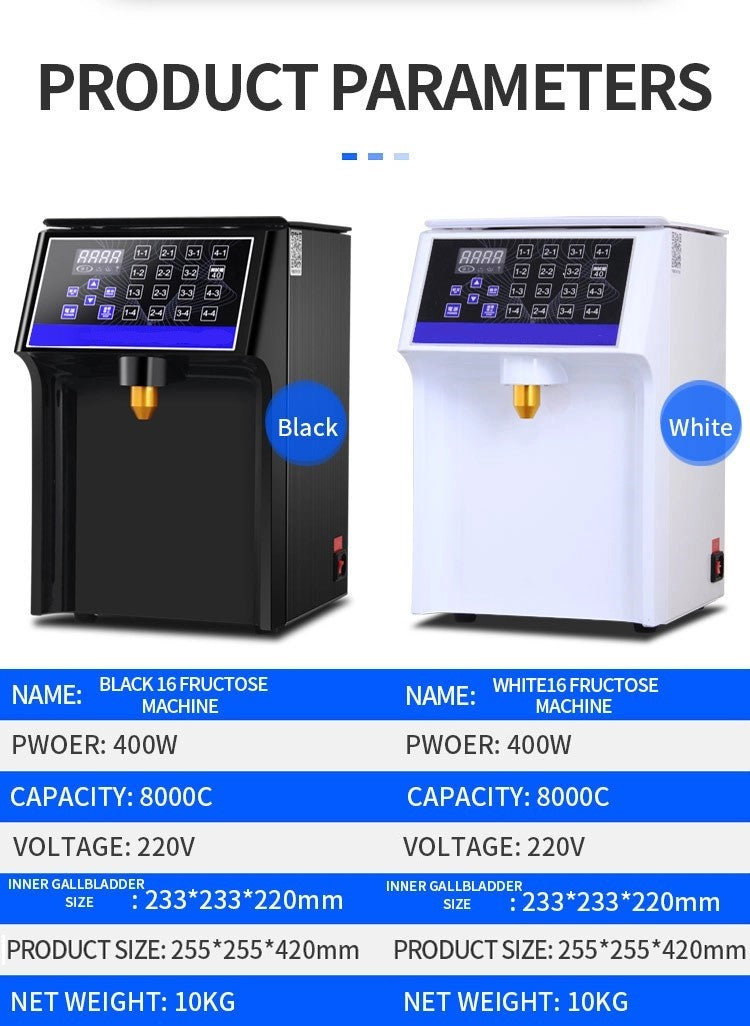 Automatic Sugar Syrup Dispenser 16 Grid Fructose Quantitative Machine - Horizon Bliss