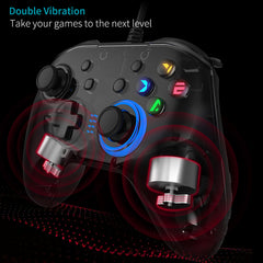 Wired Gaming Controller Joystick Gamepad with Dual-Vibration - Horizon Bliss