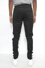 SLIM FIT TRACK PANTS- BLACK/ WHITE - Horizon Bliss