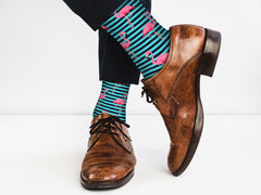 Casual Designer Trending Animal Socks - Flamingo for Men and Women - Horizon Bliss