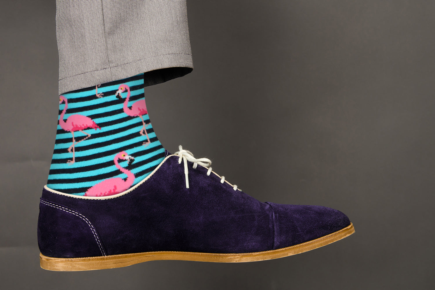 Casual Designer Trending Animal Socks - Flamingo for Men and Women - Horizon Bliss