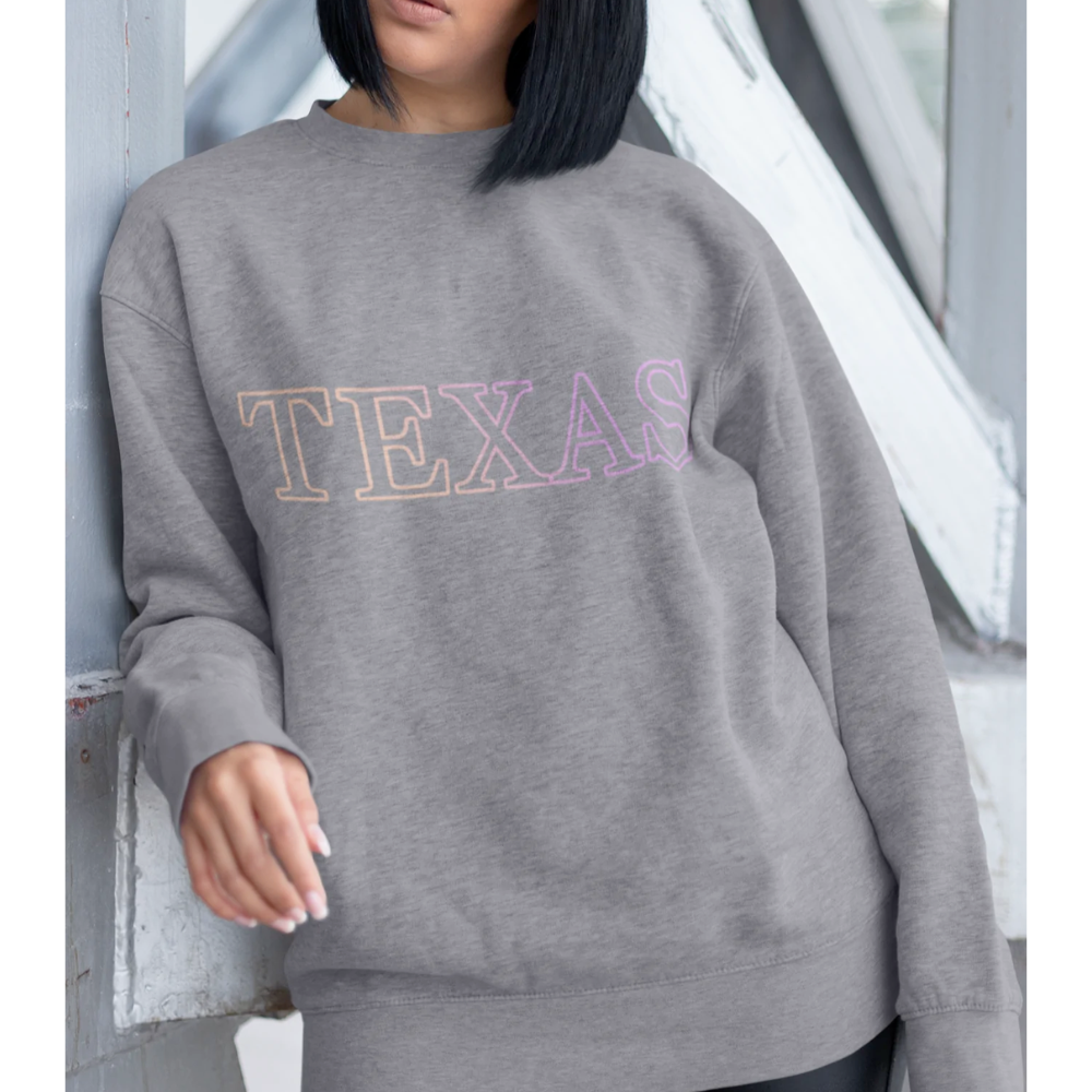 Womens Texas Gradient Crewneck Sweatshirt - Horizon Bliss