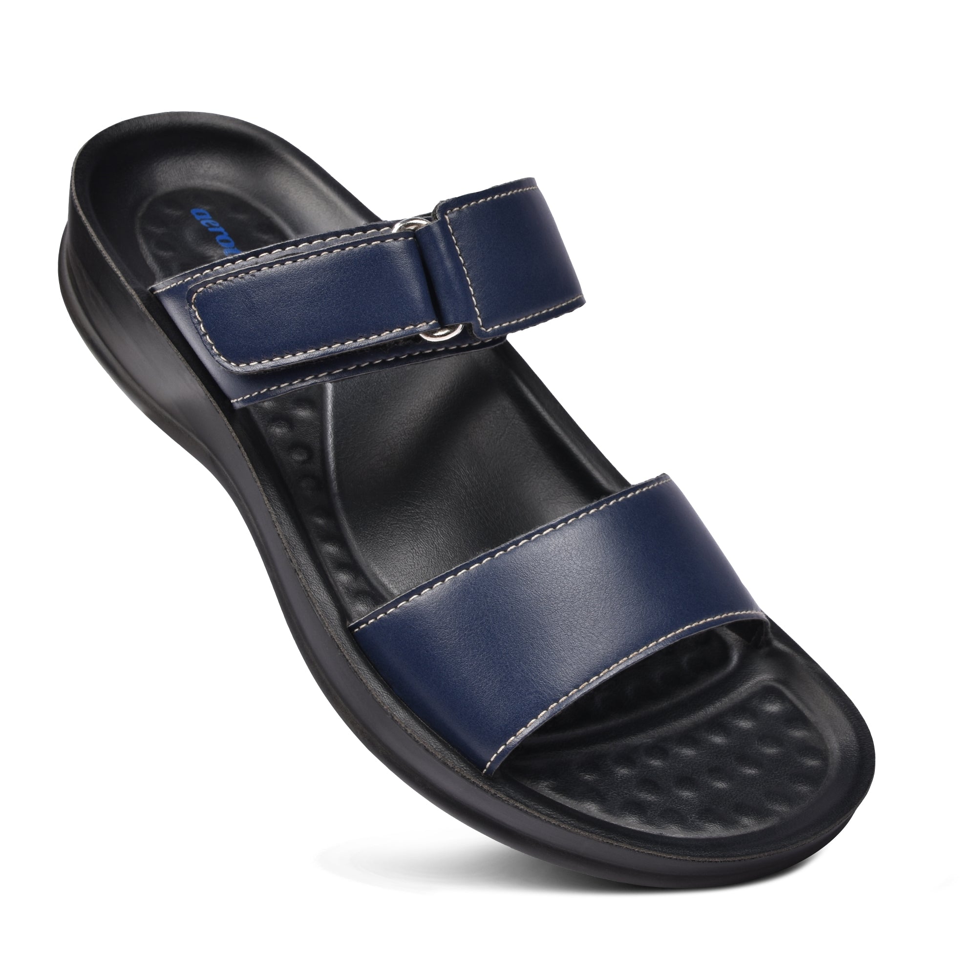 Aerothotic Rustic Women's Velcro Strap Slide Sandals - Horizon Bliss