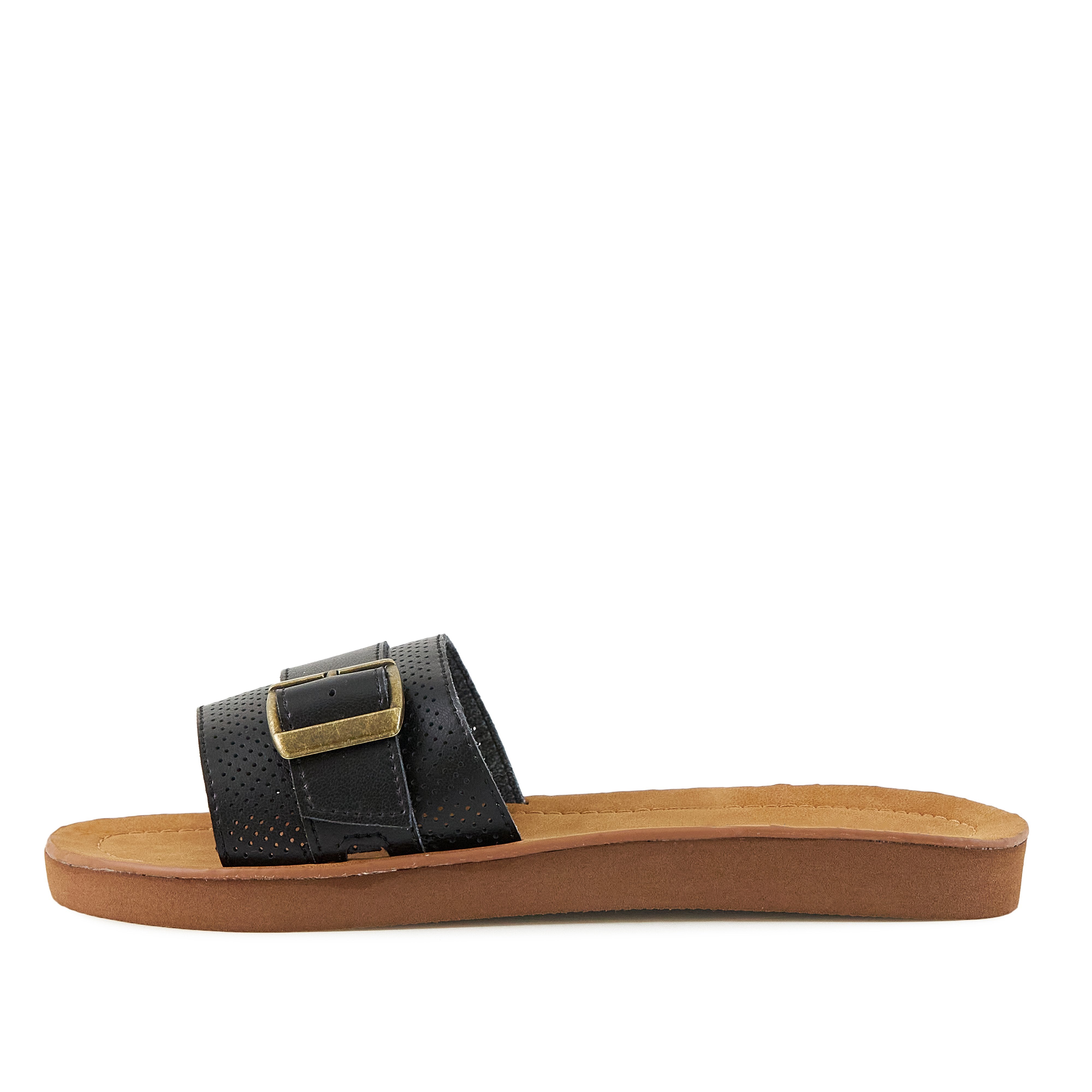 Women's Sandals Buckle Down Black - Horizon Bliss