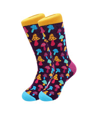 Sick Socks-Trippy Mushrooms-Trippy Dress Socks - Horizon Bliss