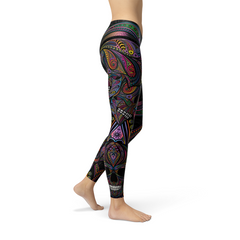 Womens Sugar Skull Leggings - Horizon Bliss