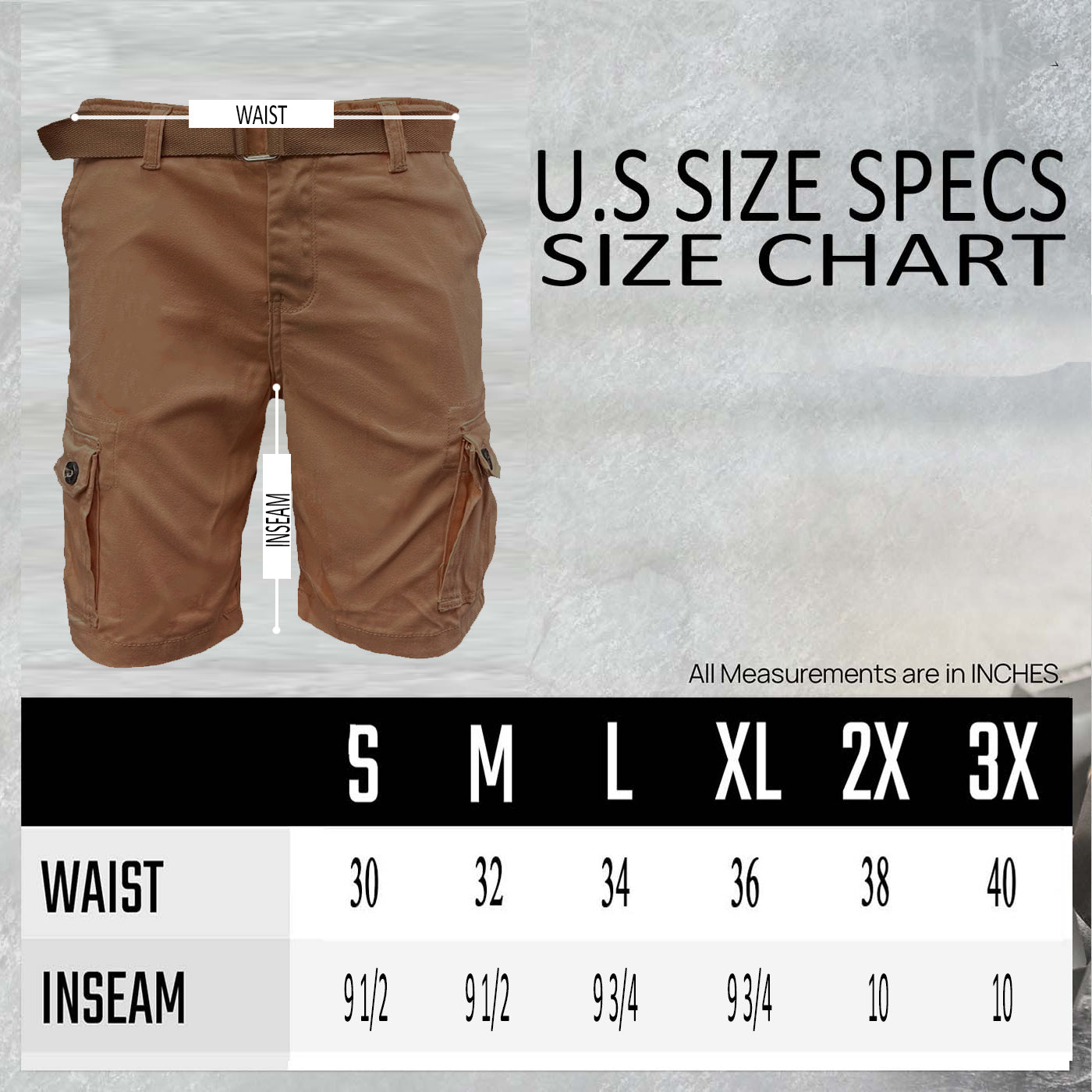 Belted Cargo Short - Horizon Bliss