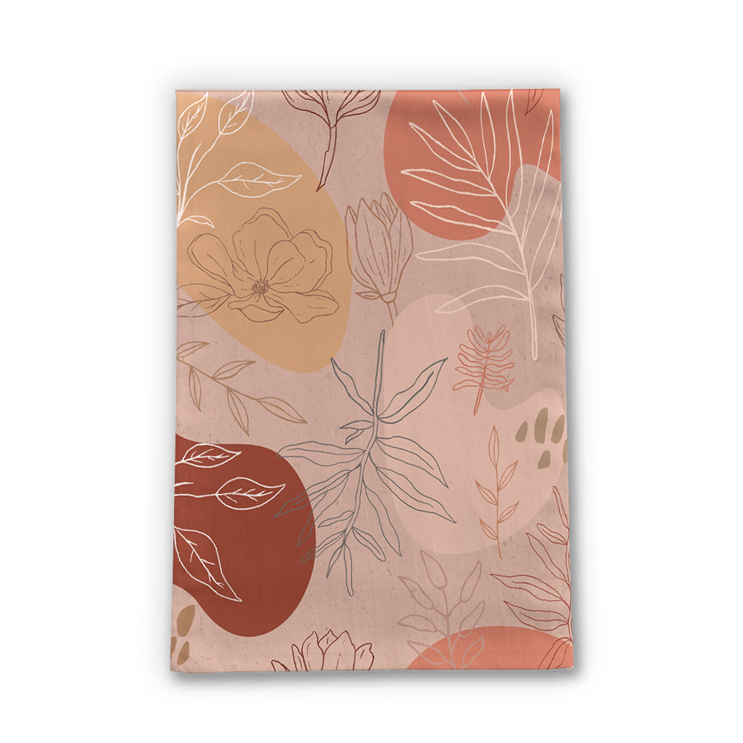 Pink Abstract Desert Tea Towel