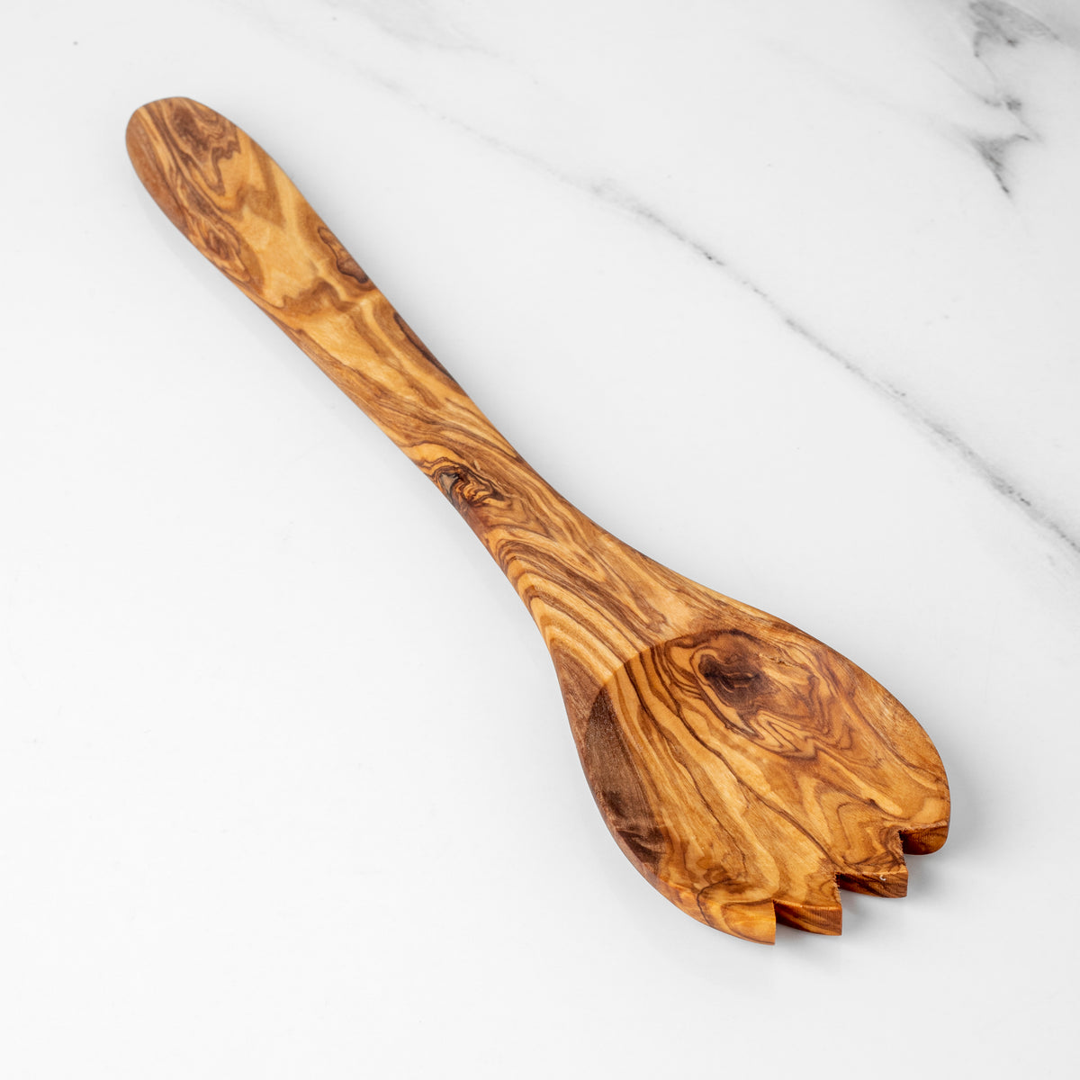 Handmade Olive Wood Salad Spork, 11.8"