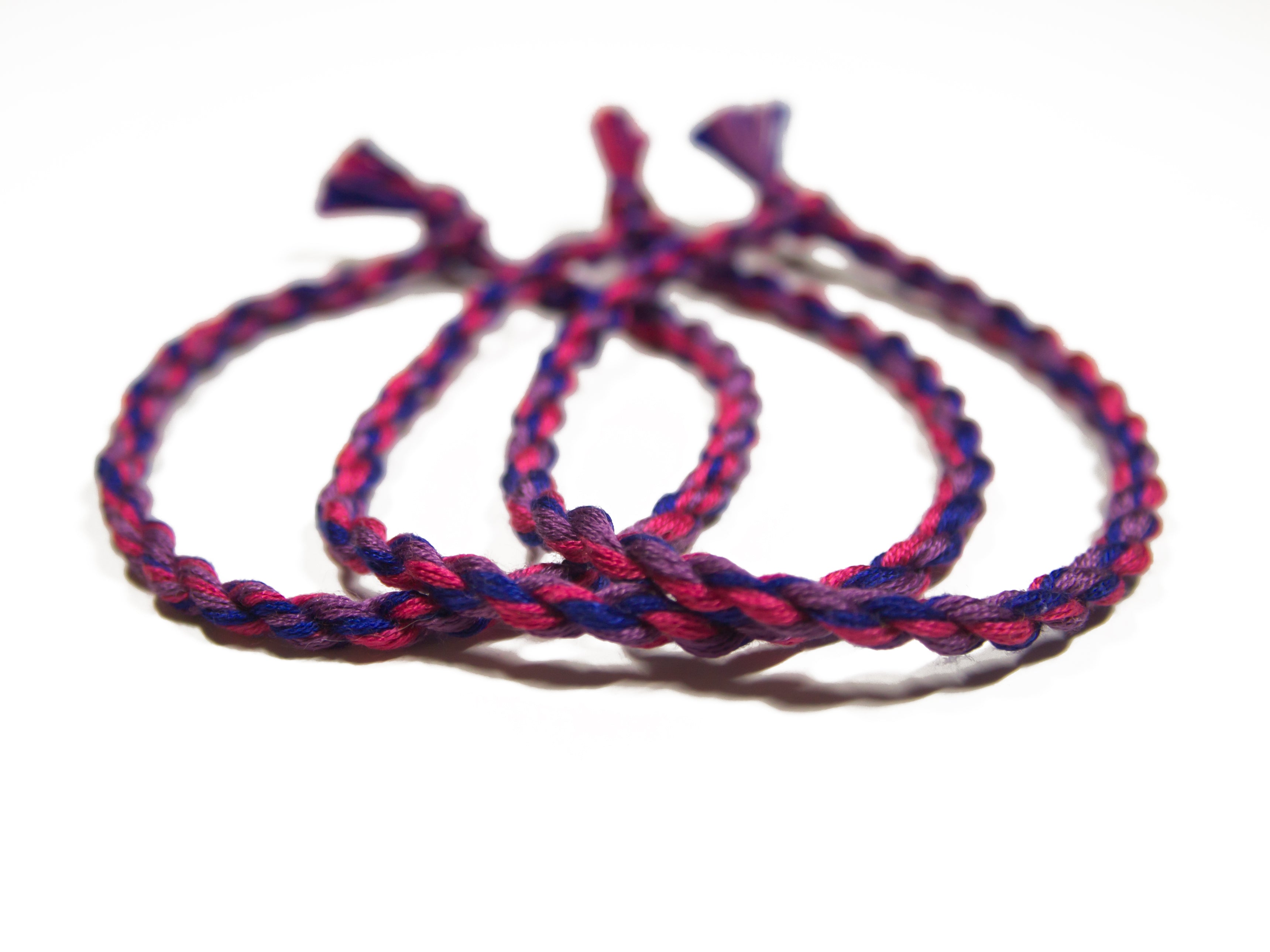 Bisexual Friendship Bracelet, Handmade Cotton Bracelet, LGBTQ Pride