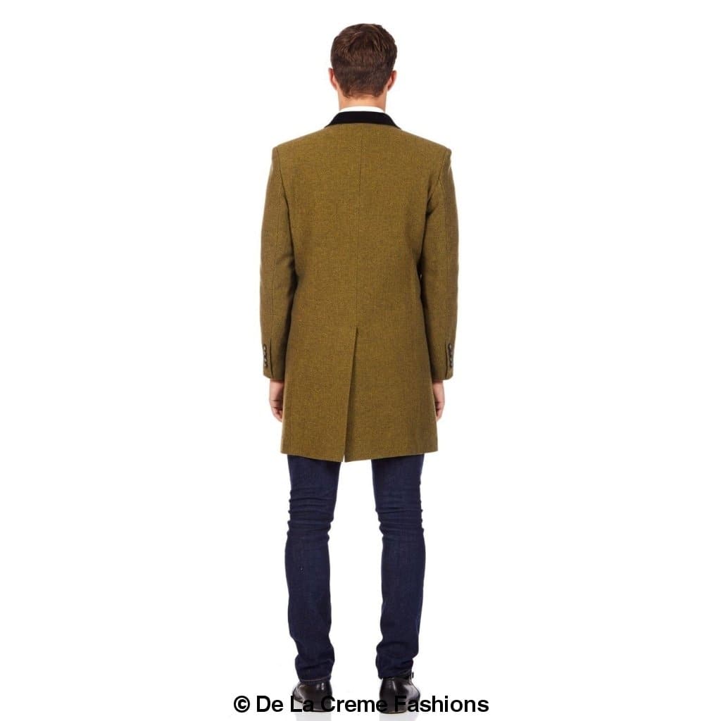 De La Creme MAN - Herringbone Design Retro Mod Coat - Horizon Bliss