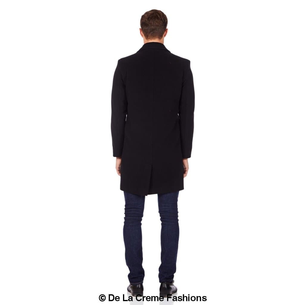 De La Creme MAN - Men's Single Breasted Wool Mix Overcoat - Horizon Bliss