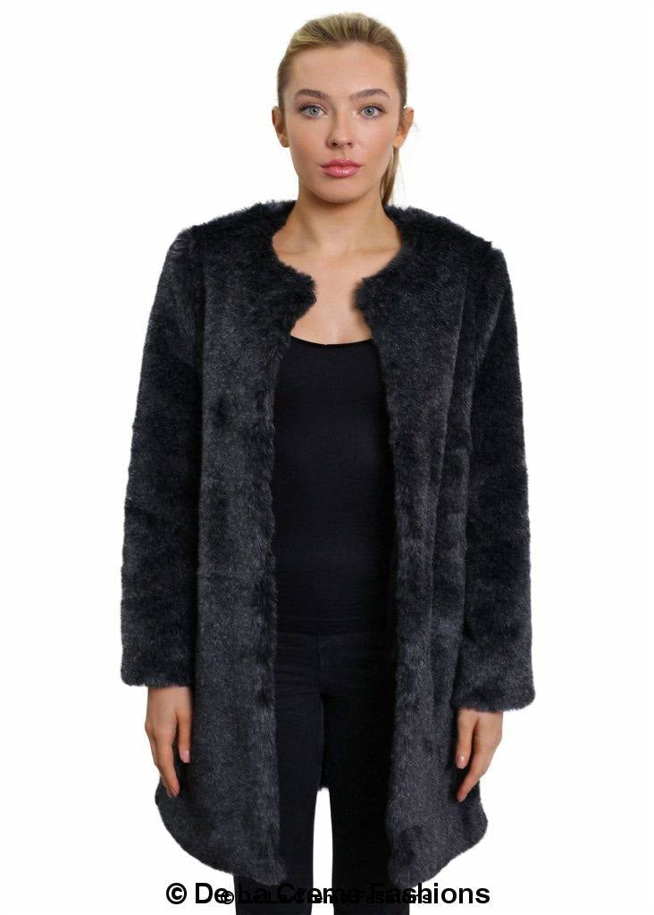 De La Creme Womens Faux Fur Classic Coat - Horizon Bliss