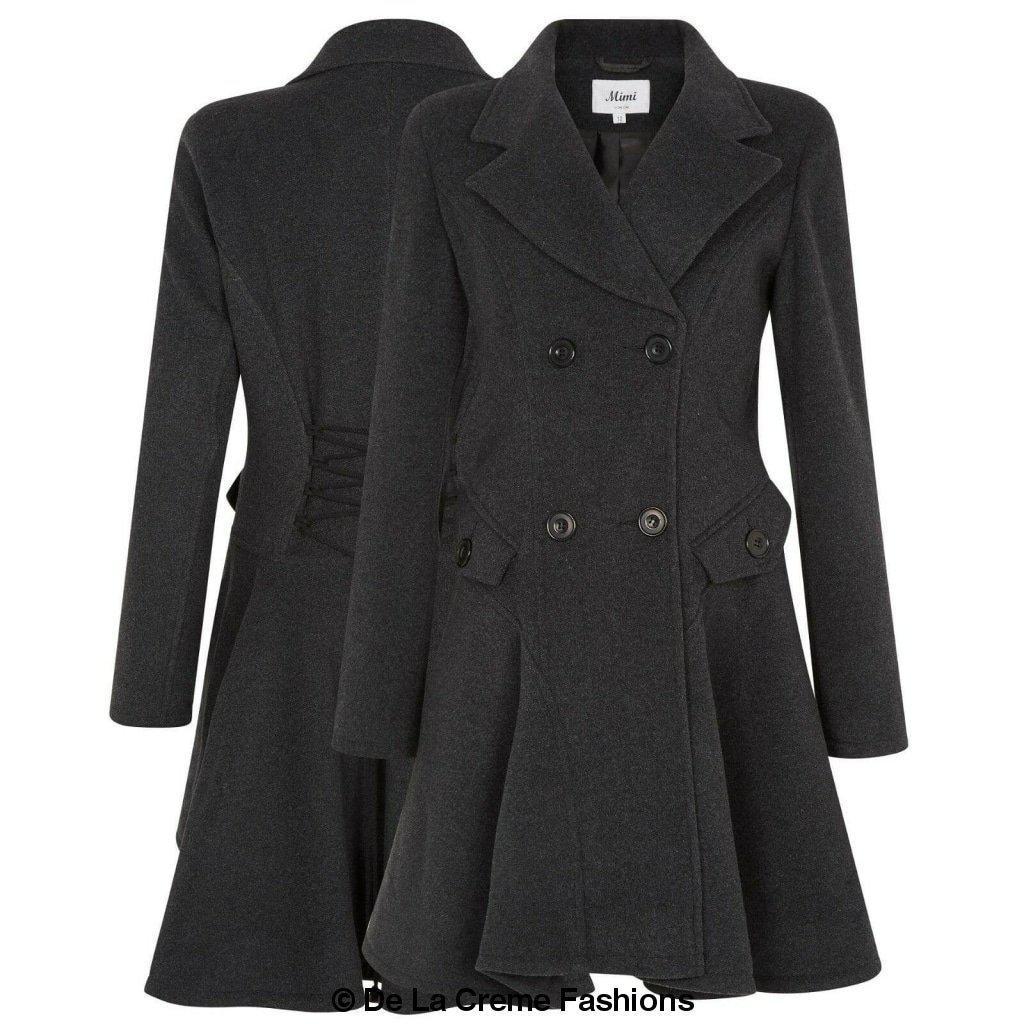 Wool Blend Double Breasted Skater Coat (1102) - Horizon Bliss