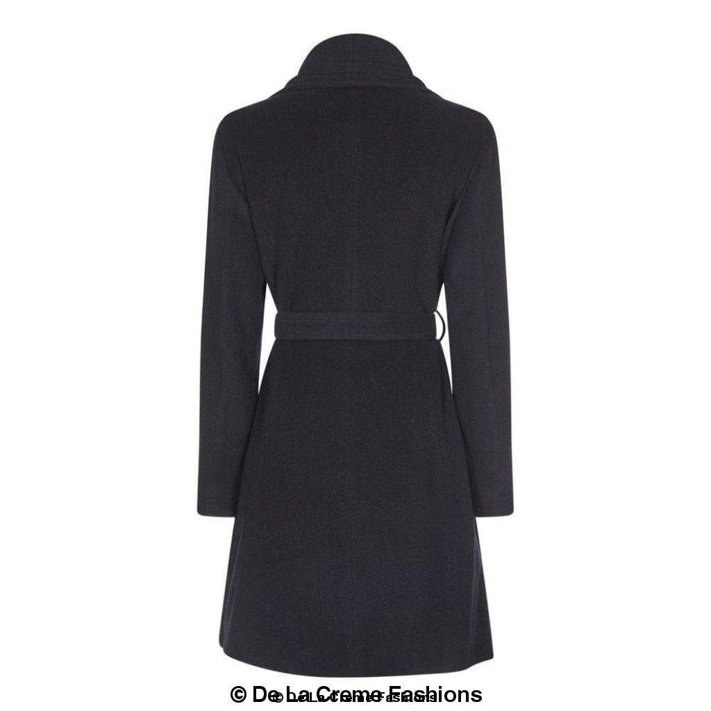 De La Creme Womens Wool Blend Large Lapel Duster Coat - Horizon Bliss