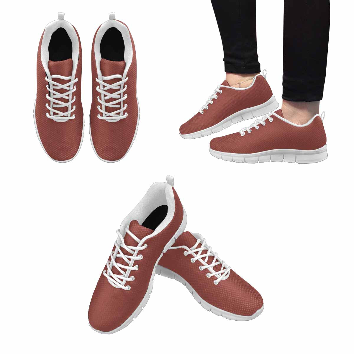 Sneakers For Men,    Cognac Red   - Running Shoes - Horizon Bliss