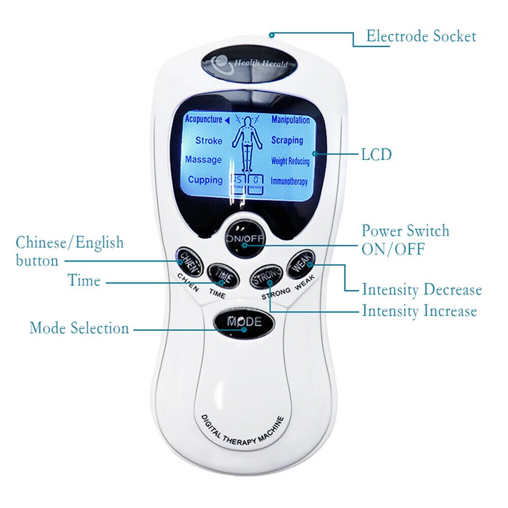 Tens Unit Massager Digital Therapy Acupuncture Pads Machine Massage