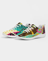 Womens Sneakers - Canvas Running Shoes, Multicolor Pop Print - Horizon Bliss