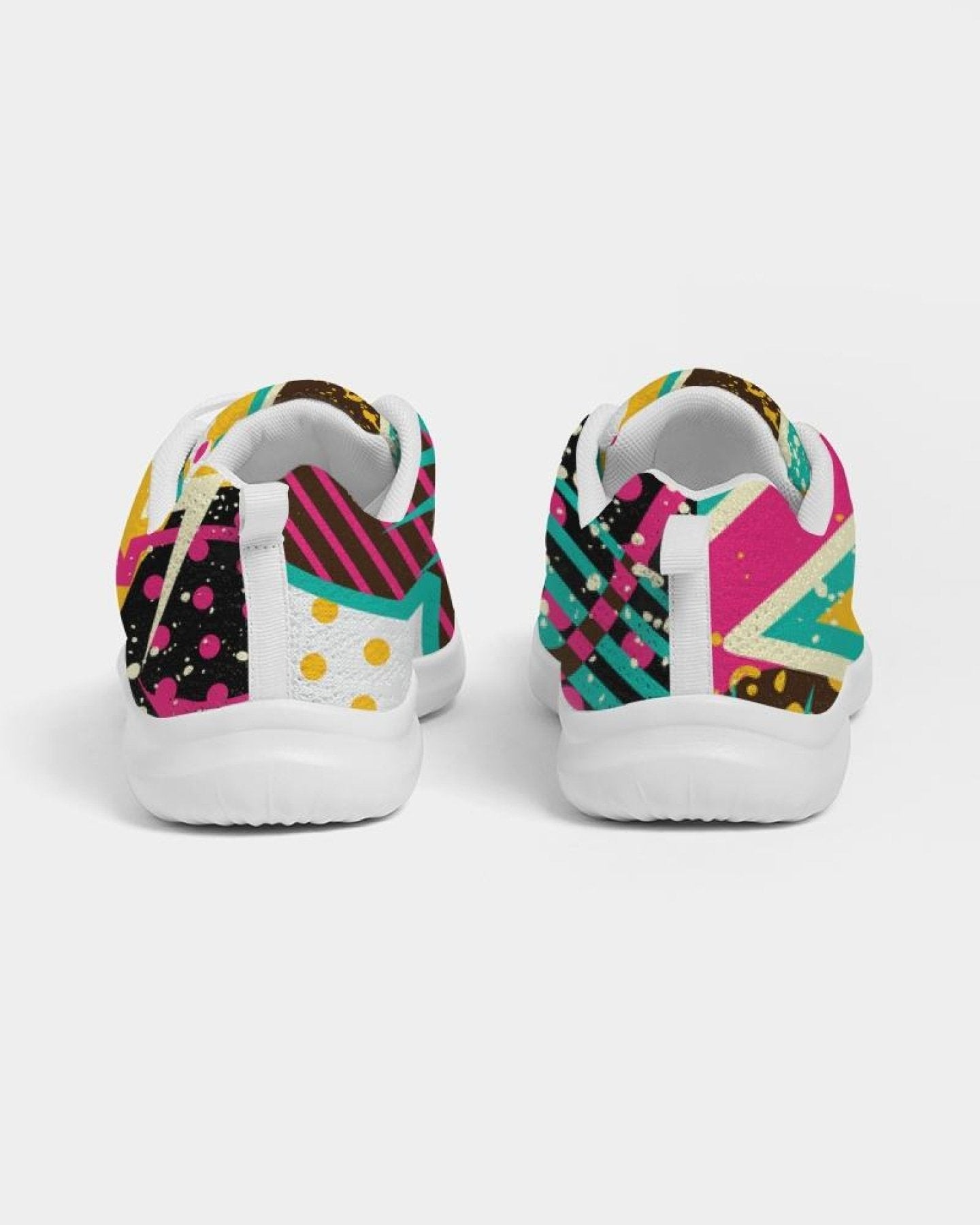 Womens Sneakers - Canvas Running Shoes, Multicolor Pop Print - Horizon Bliss