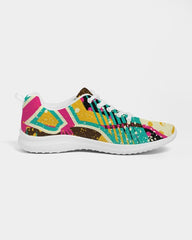 Womens Sneakers - Canvas Running Shoes, Multicolor Pop Print - Horizon Bliss