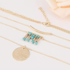 Turquoise Multilayer Necklace - Horizon Bliss