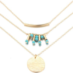 Turquoise Multilayer Necklace - Horizon Bliss