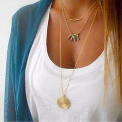 Turquoise Multilayer Necklace - Horizon Bliss