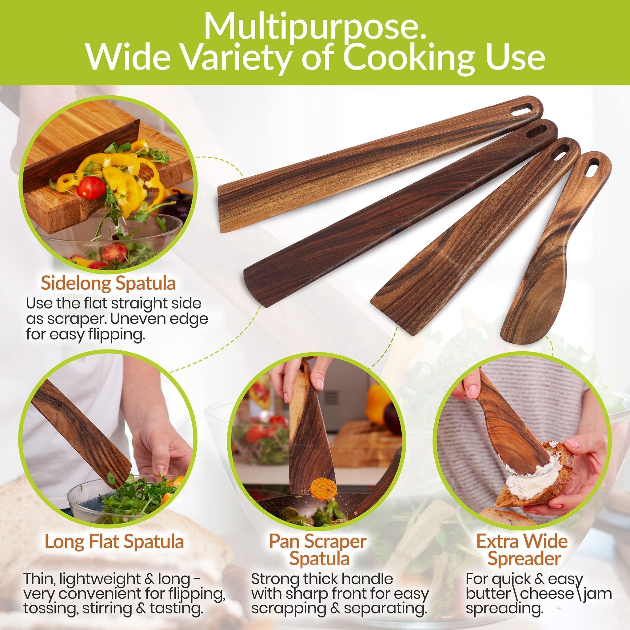 Spatula Set Walnut Wood Spurtle Supplies Wooden Spoons For Cooking