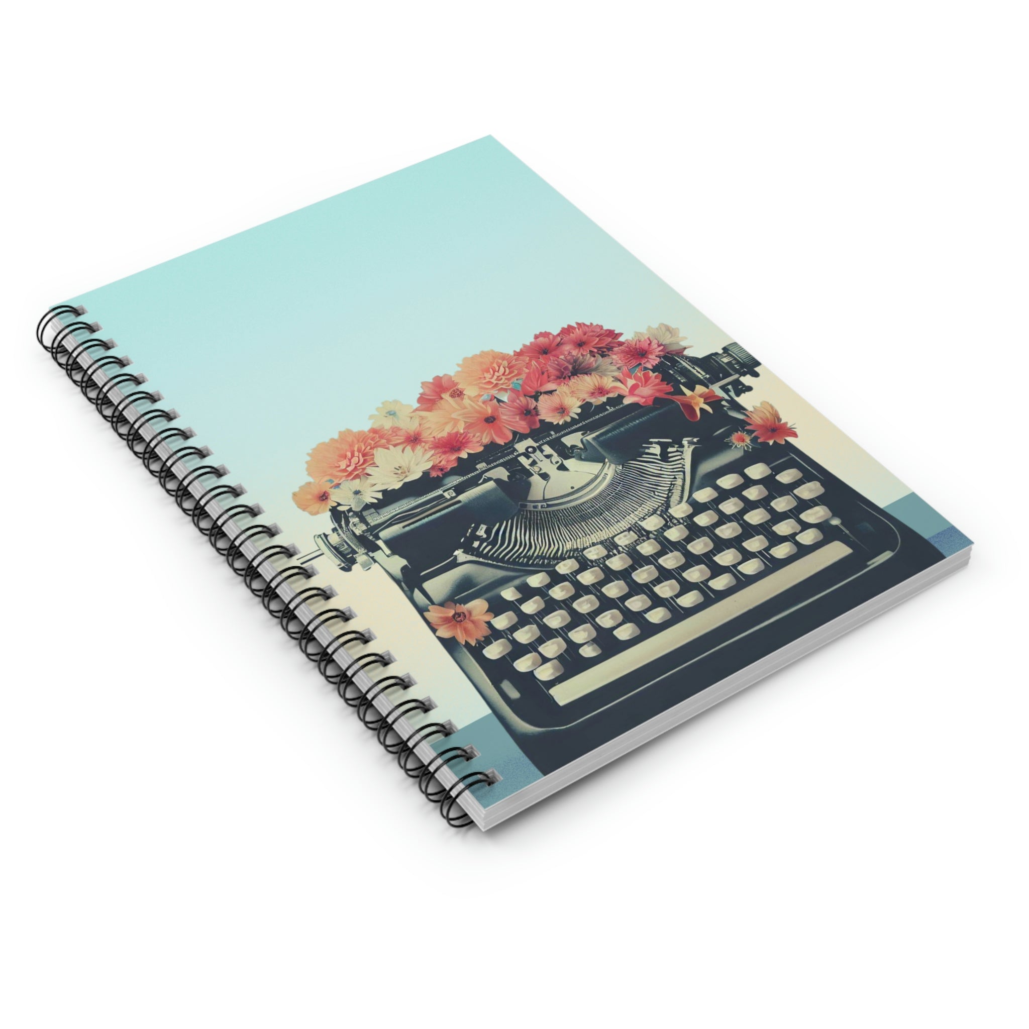 Retro Typewriter Spiral Notebook - Horizon Bliss