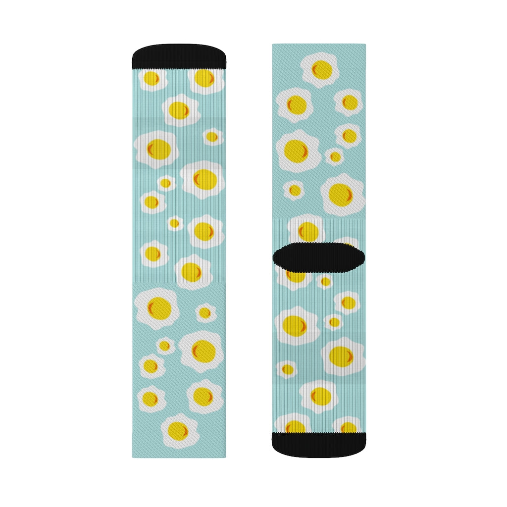 Sunny Side Up Eggs Funny Novelty Socks - Horizon Bliss