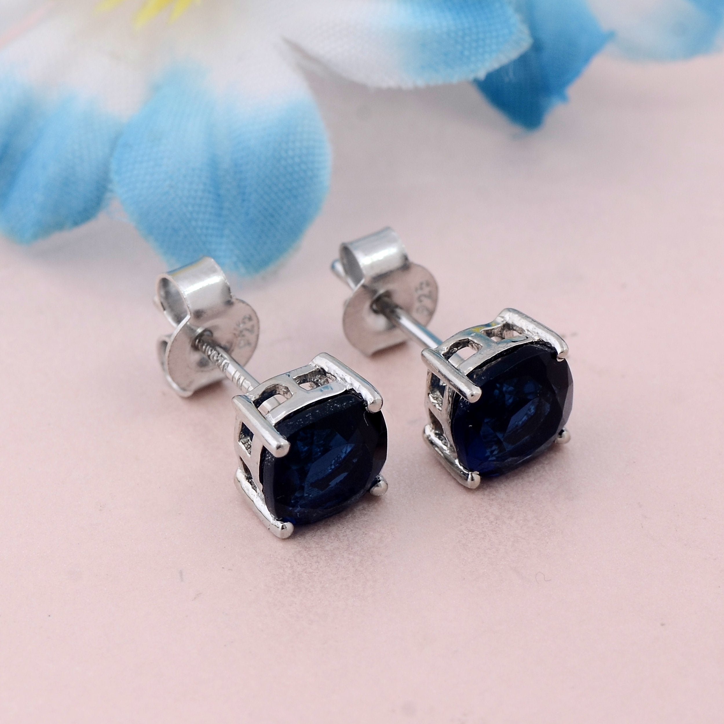 Dazzlers Birthstone Stud Earrings Sterling Silver - Horizon Bliss