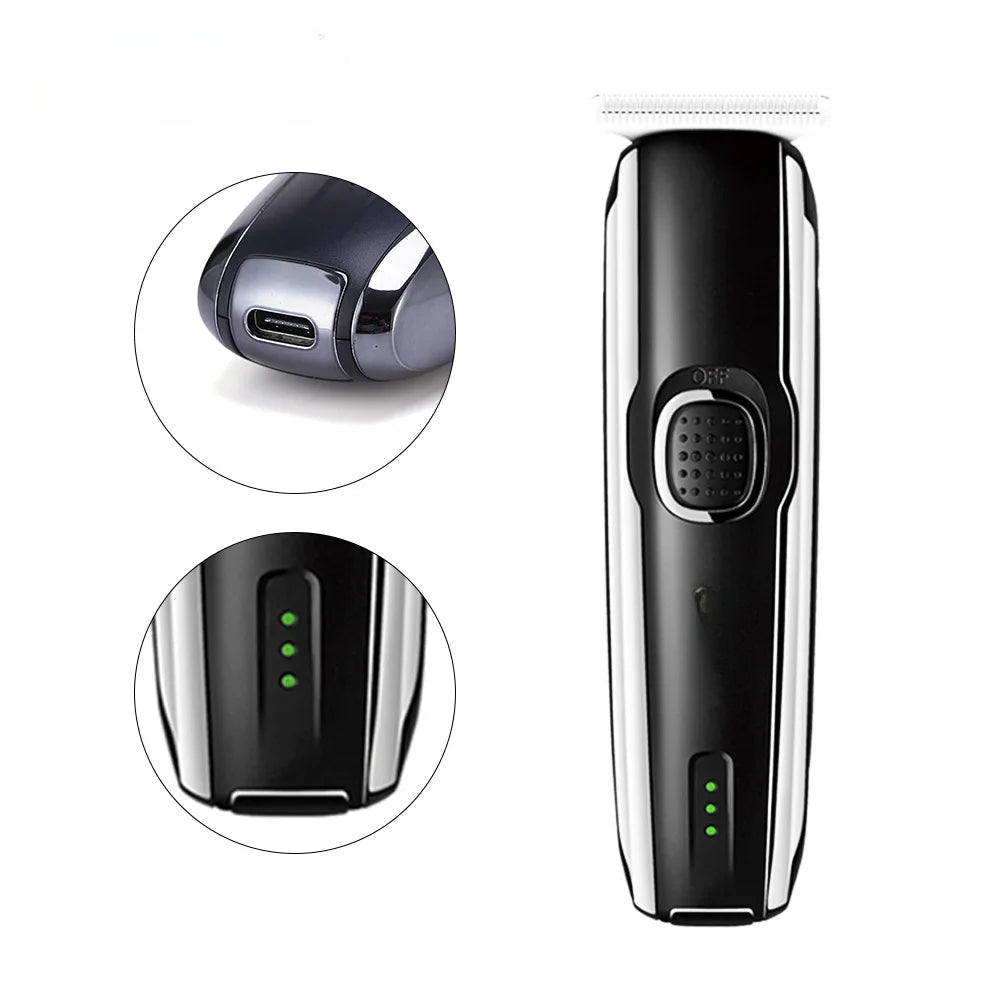 Professional Hair Clipper Personal Care 0 Cutter Head USB Beard Men's - Horizon Bliss