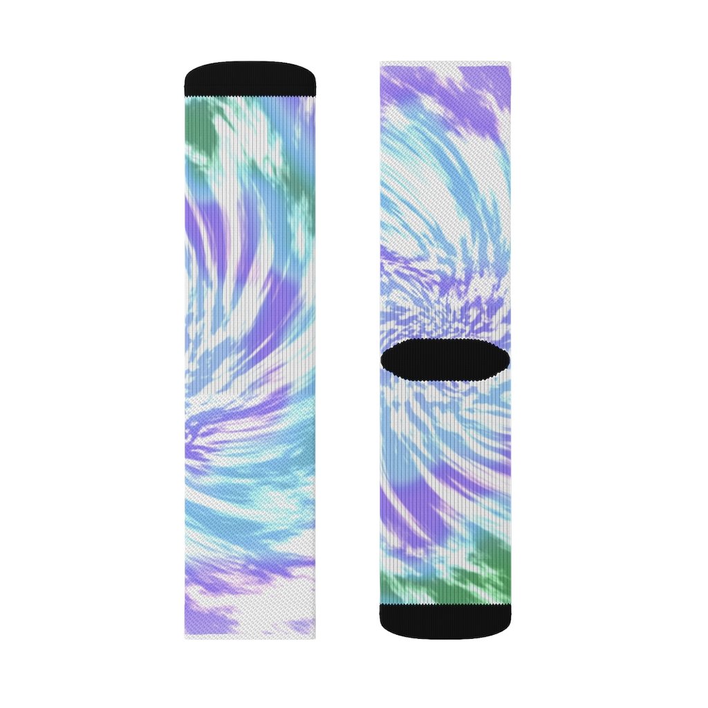 Purple Tie Dye Novelty Socks - Horizon Bliss