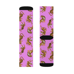 Tiger Fun Novelty Socks Pink - Horizon Bliss