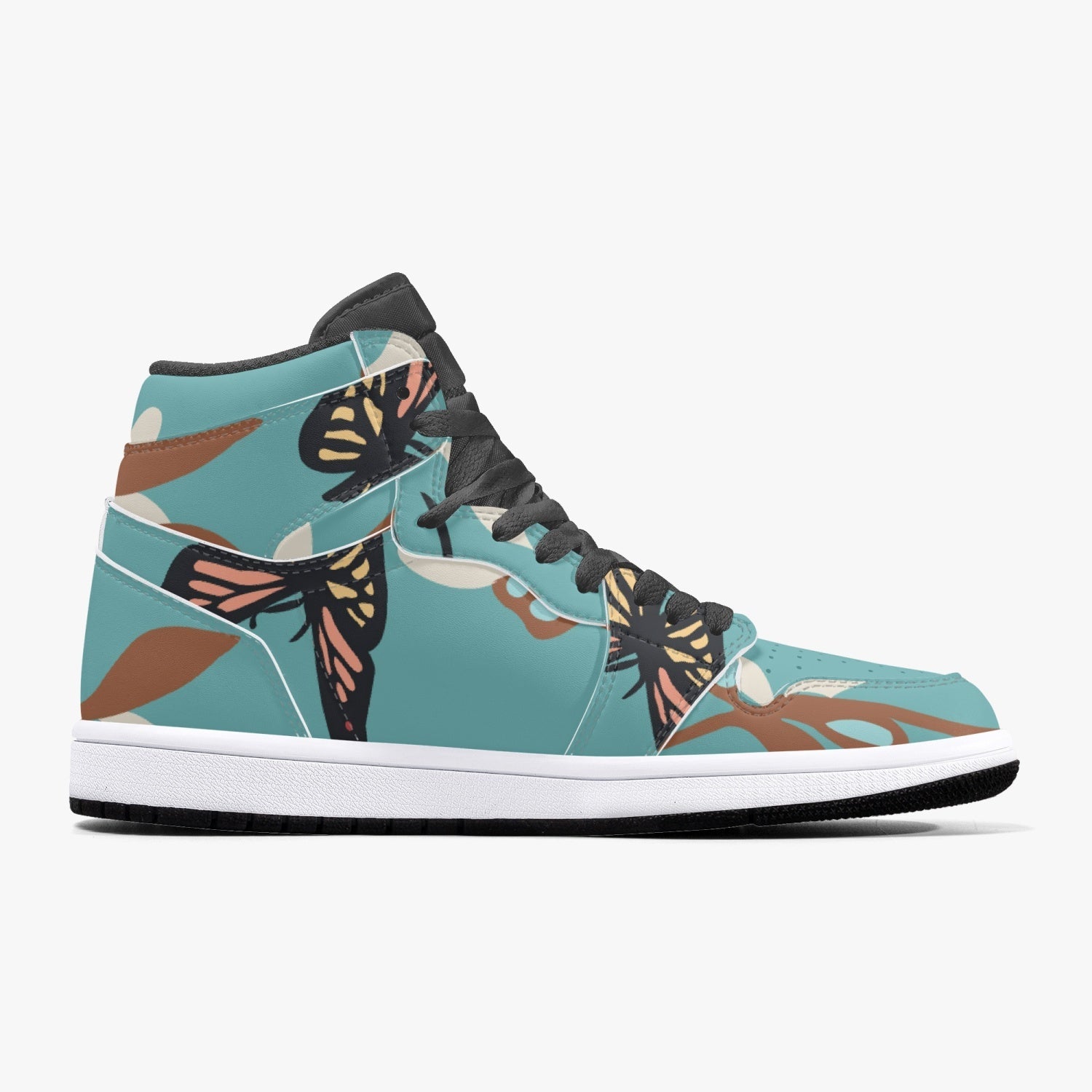 Jacki Easlick Butterfly High-Top Leather Sneakers