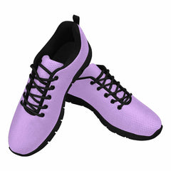 Sneakers For Men, Mauve Purple - Canvas Mesh Athletic Running Shoes - Horizon Bliss