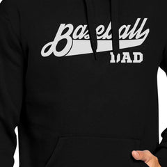 Baseball Dad Men's Black Hoodie Funny Gift For - Horizon Bliss