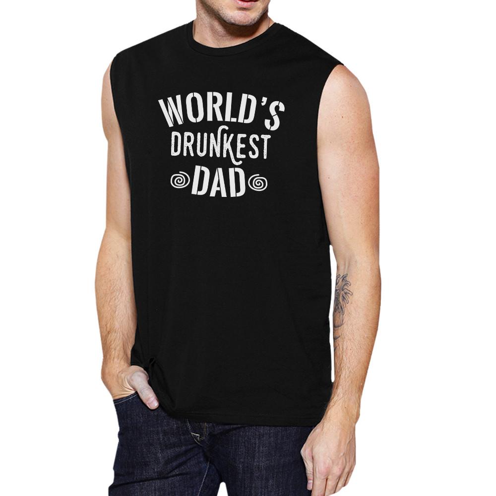 World's Drunkest Dad Men's Black Muscle Top Funny - Horizon Bliss