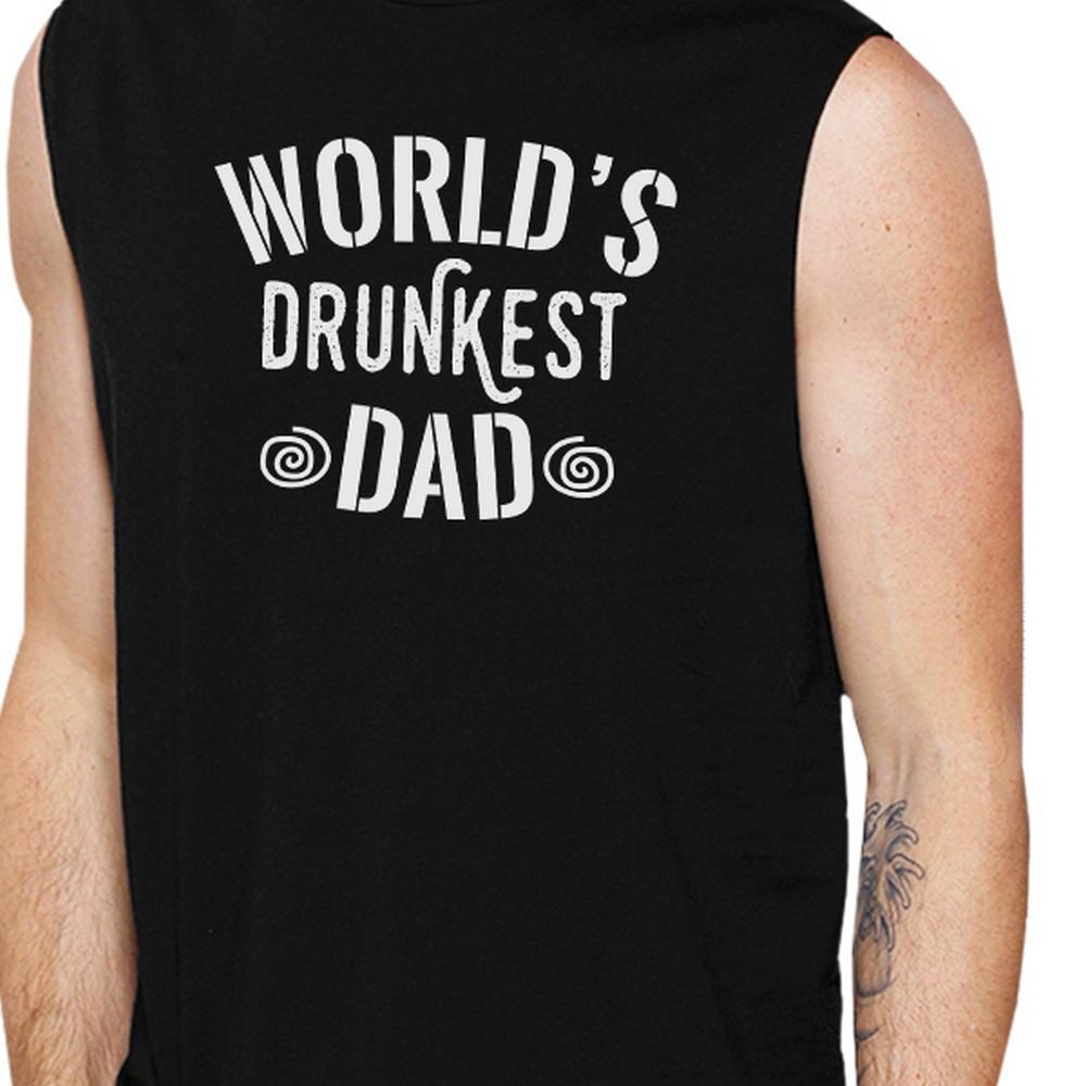 World's Drunkest Dad Men's Black Muscle Top Funny - Horizon Bliss