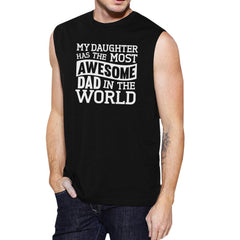 The Most Awesome Dad Men's Black Humorous Muscle - Horizon Bliss