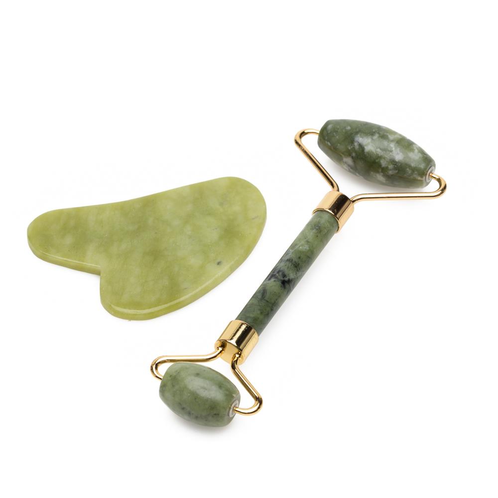 Natural Jade Roller and Gua Sha - Puffiness Reduction