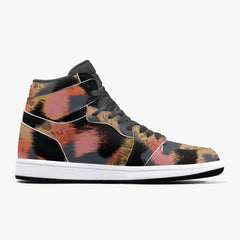 Jacki Easlick Leopard Print High-Top Leather Sneakers