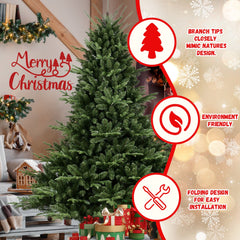 8FT Christmas Tree Simulate Nature Advanced Materials Premium Hinged