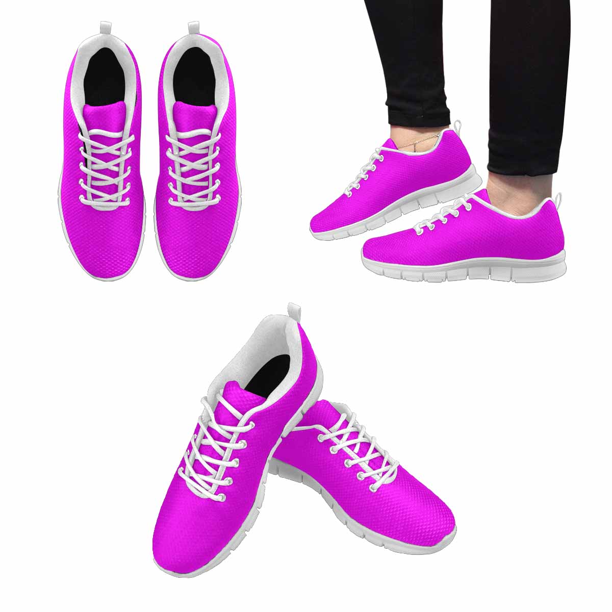 Sneakers For Men,    Fuchsia Pink   - Running Shoes - Horizon Bliss