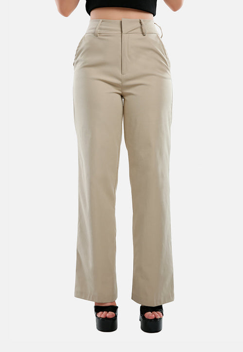 flared hem high waist pants - Horizon Bliss